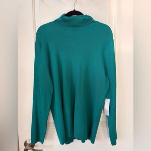 Chico's Bright Jade Turtleneck Sweater